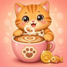 Purrfect Cafe: Idle Cat Tycoon app icon